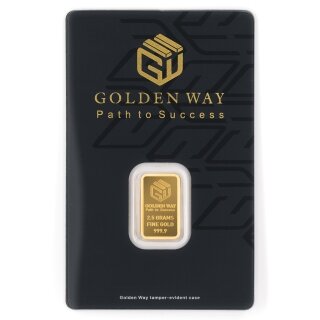 2.5 Gram Golden Way Gold Bar