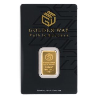 5 Gram Golden Way Gold Bar